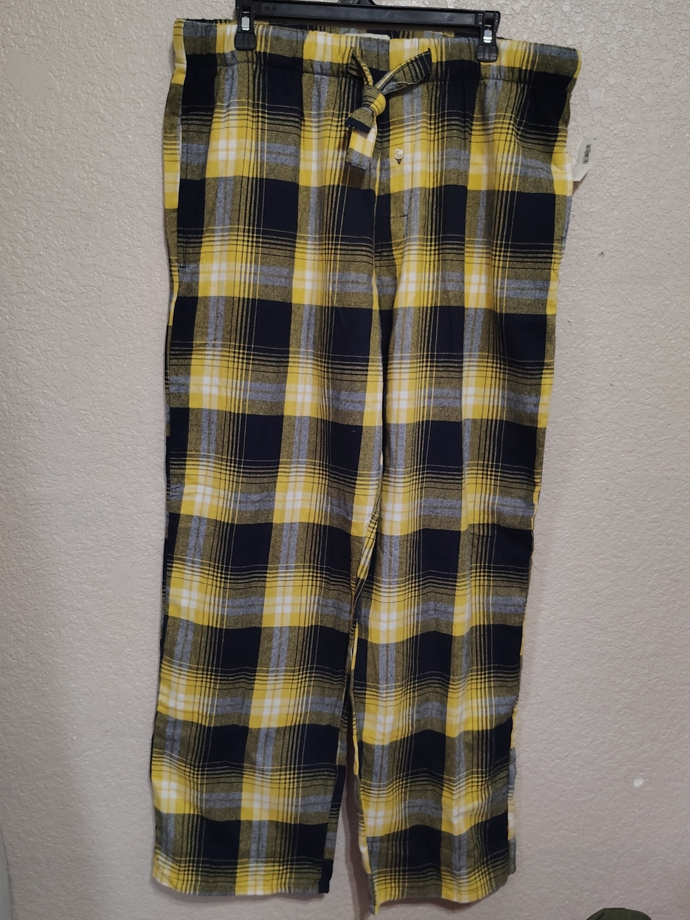 Old Navy Yellow and Navy Plaid Lounge Pants
